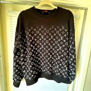 Used Louis Vuitton Black & White Gradient Monogram Sweater